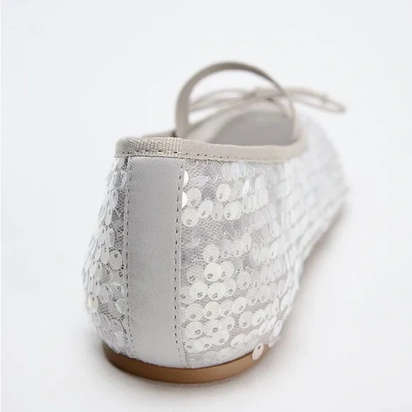 Zara Sequin Ballet Flats US 7.5 - Picture 5 of 6
